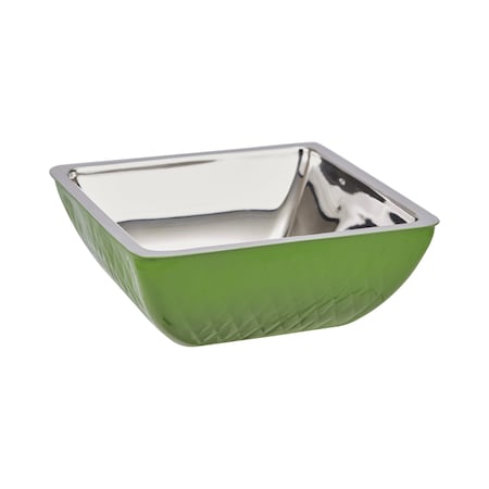 Bon Chef Square Diamond Cold Wave Bowl  10-1/4" X 10-1/4" X 3-7/8" H   3 Qt 9332DILIME